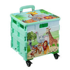 Kids storage box with wheels
