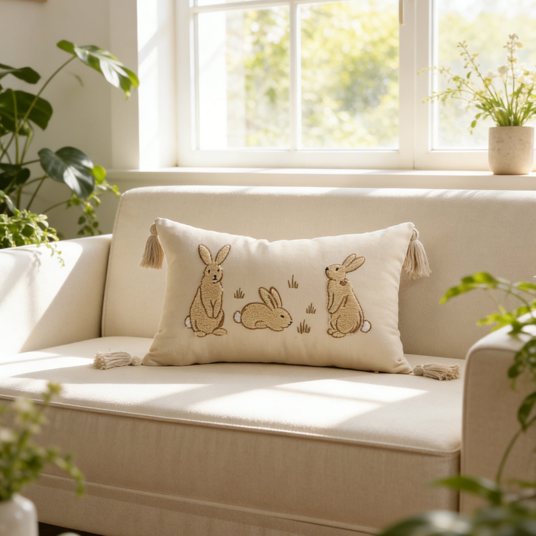 pillowcase with cute bunny motif Madigas