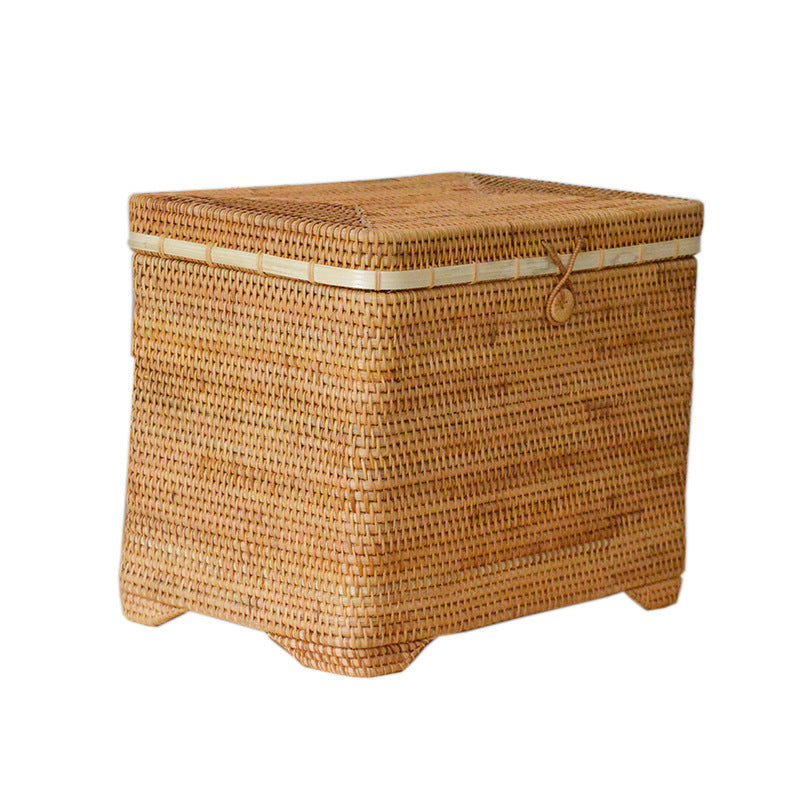 Stylish Storage Box Made of Woven Natural Material