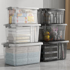 Multifunctional Storage Box with Wheels and Easy Access