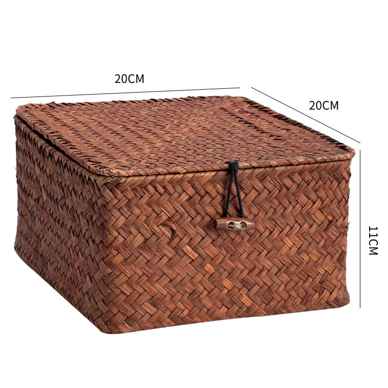 Handwoven Storage Box with Lid