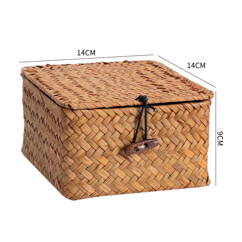 Handwoven Storage Box with Lid