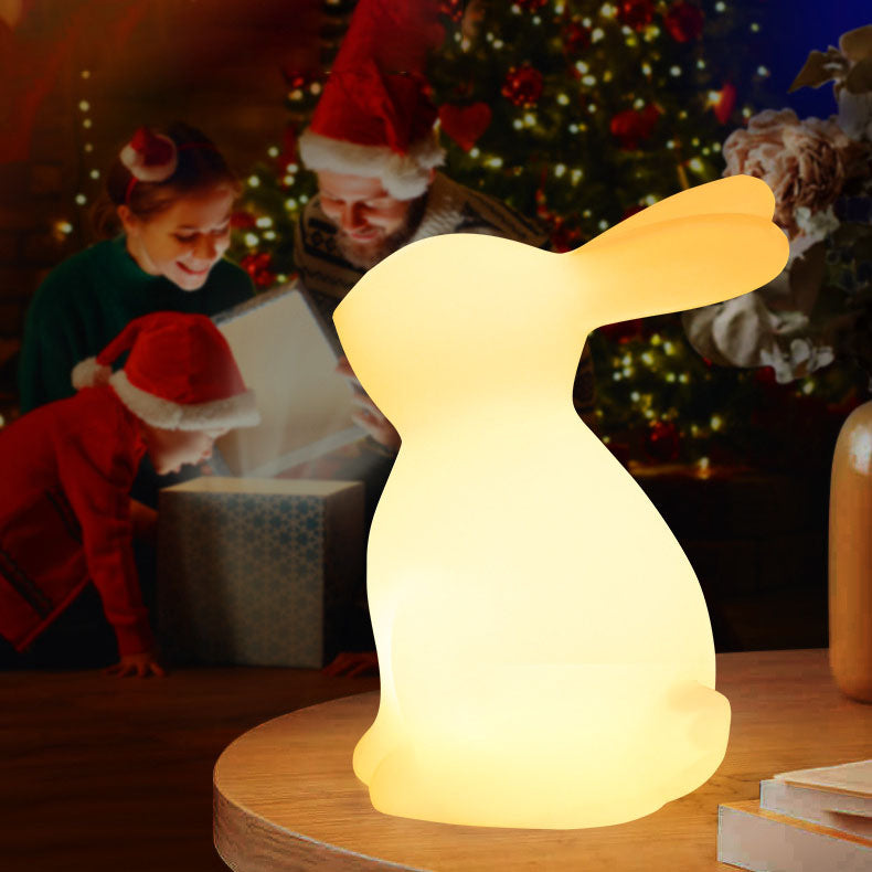 Modern creative rabbit PE LED table lamp for the bedroom