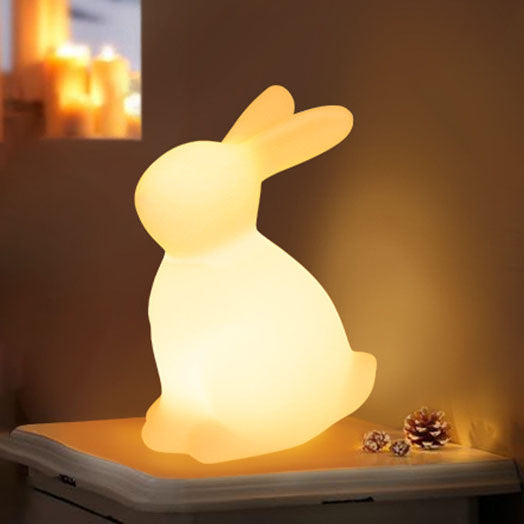 Modern creative rabbit PE LED table lamp for the bedroom