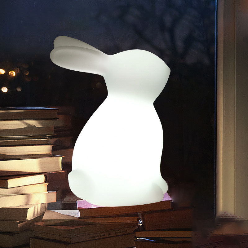Modern creative rabbit PE LED table lamp for the bedroom