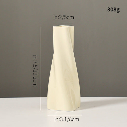 Abstract Twist-Shape Decorative Vase