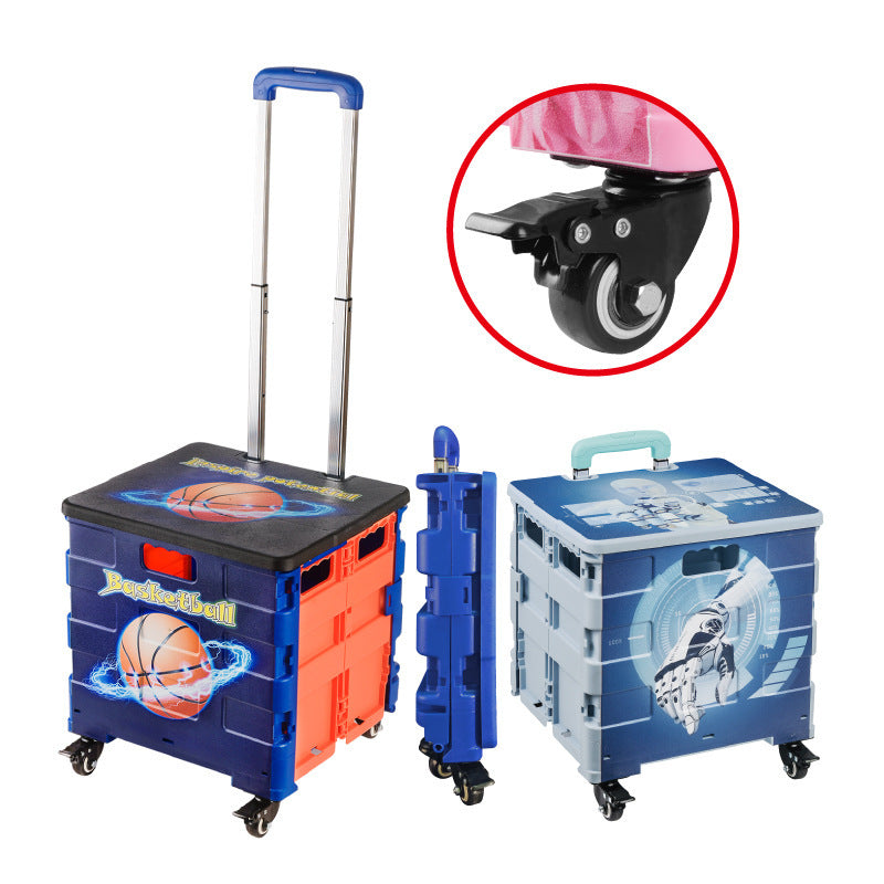 Kids storage box with wheels