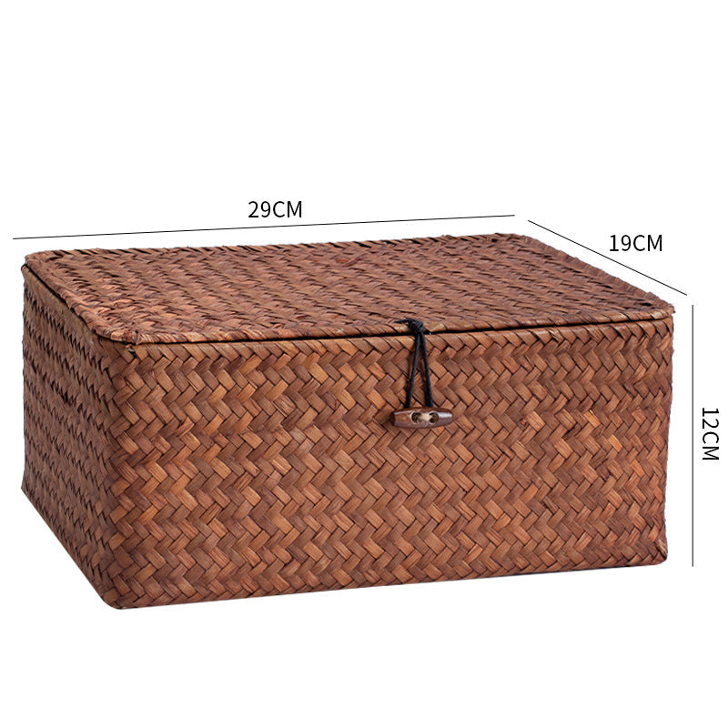 Handwoven Storage Box with Lid