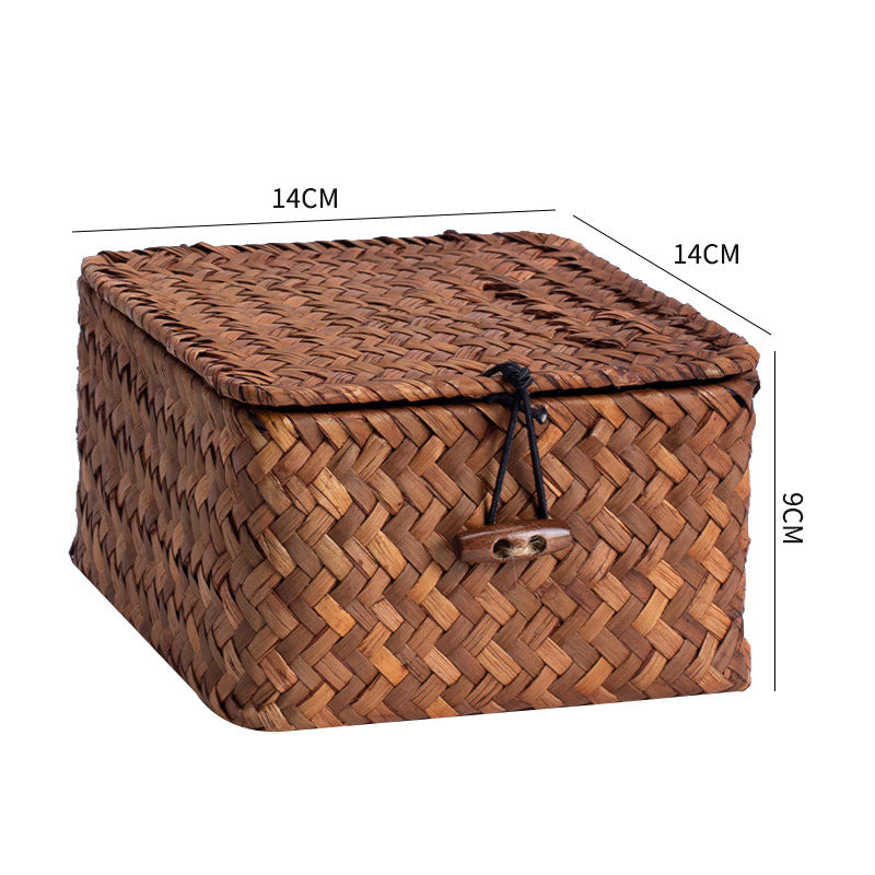 Handwoven Storage Box with Lid