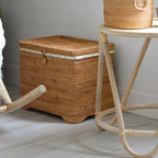 Stylish Storage Box Made of Woven Natural Material