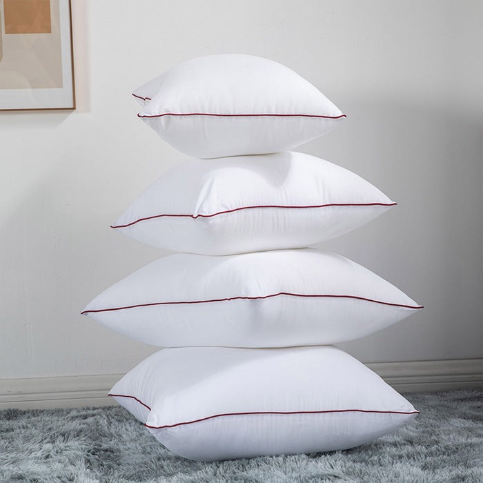 Premium square throw pillow inserts with piped edge and hypoallergenic hollow-fiber fill Madigas