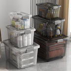Multifunctional Storage Box with Wheels and Easy Access