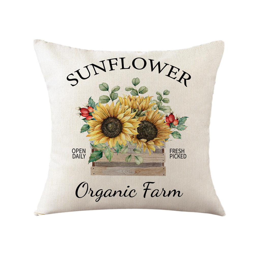 Cushion Cover with Sunflower Pattern Madigas