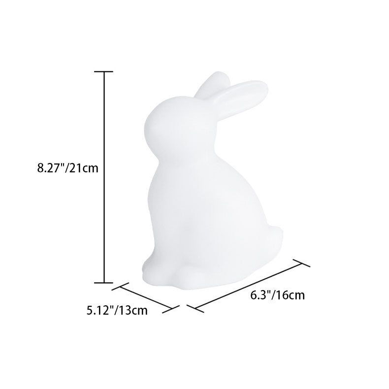 Modern creative rabbit PE LED table lamp for the bedroom