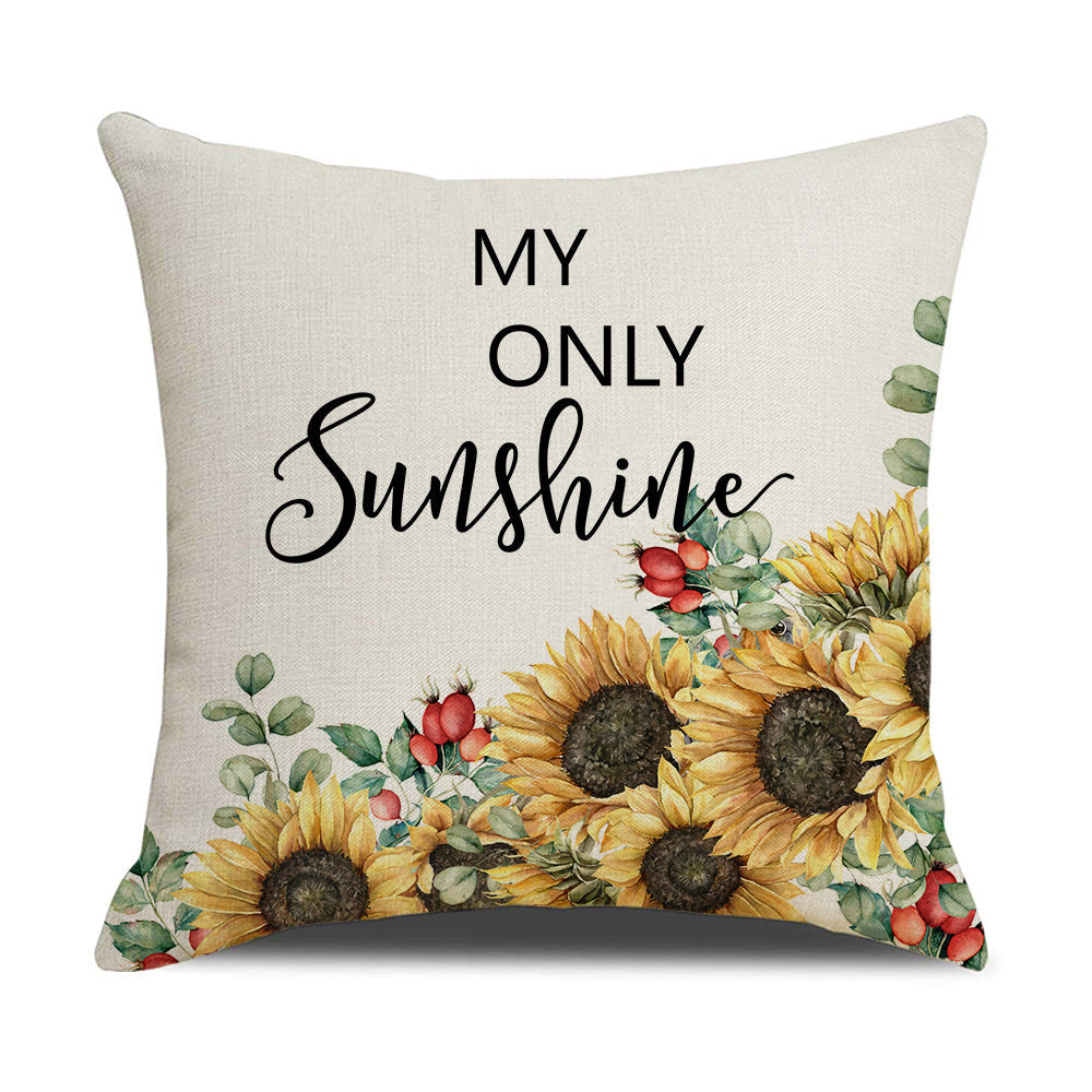 Cushion Cover with Sunflower Pattern Madigas