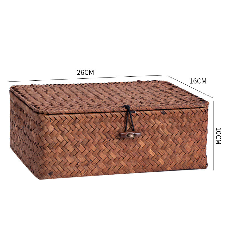 Handwoven Storage Box with Lid