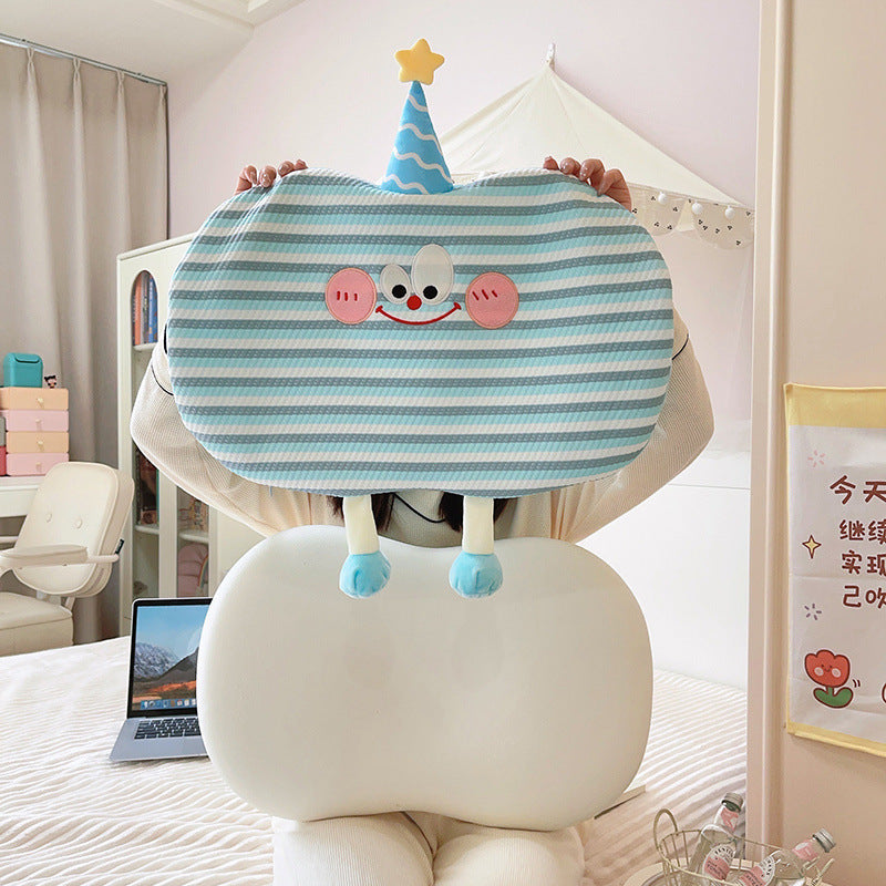 Plush pillow in cookie shape with cute face Madigas
