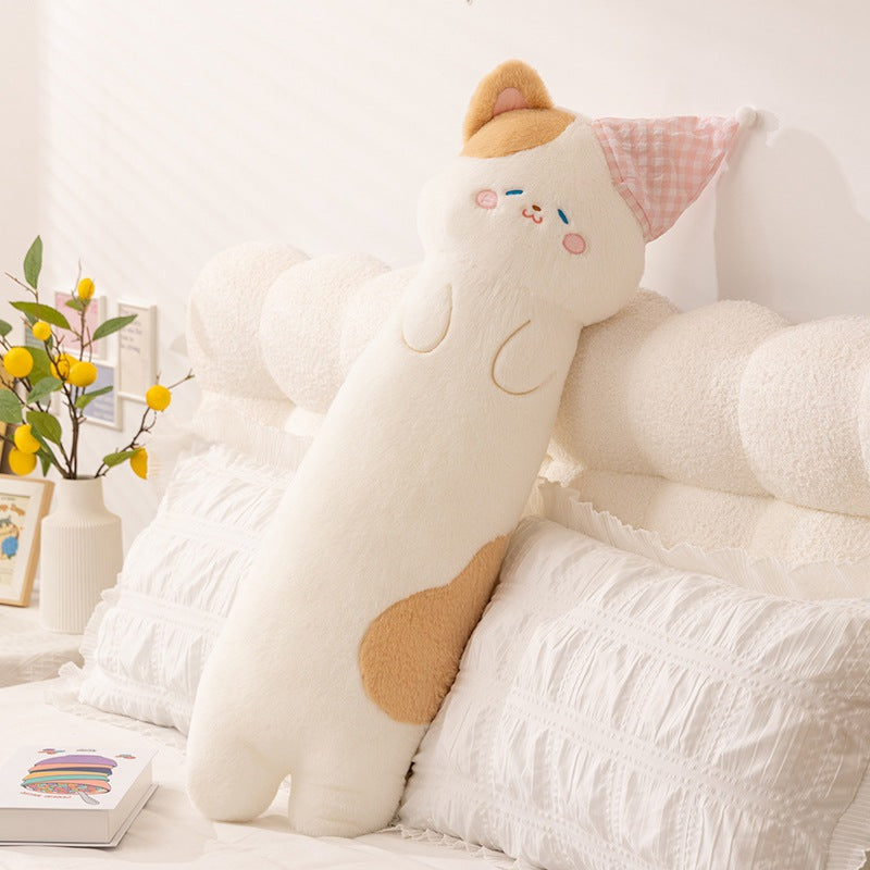 Plush neck roll with kitten motif Madigas