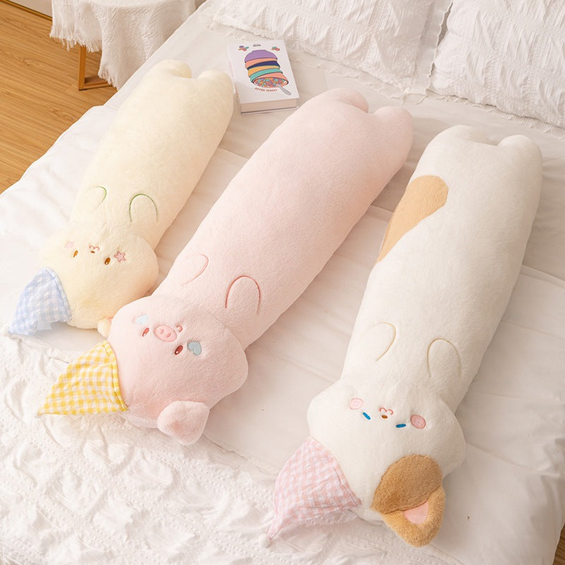 Plush neck roll with kitten motif Madigas