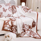Decorative Throw Blanket with Floral Design Madigas