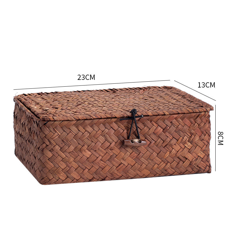 Handwoven Storage Box with Lid
