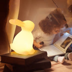 Modern creative rabbit PE LED table lamp for the bedroom