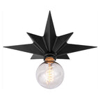 Modern star-shaped ceiling lamp