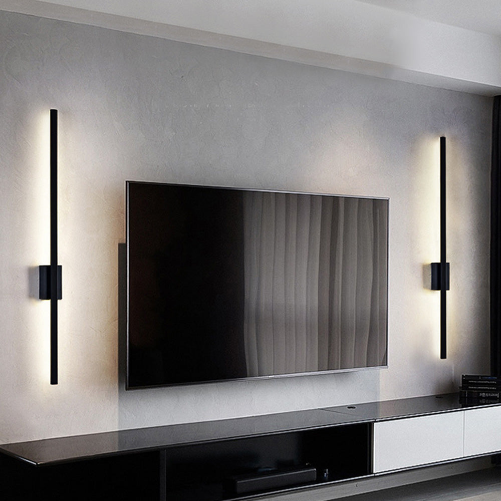 Industrial Minimalist Long LED Iron Wall Lamps for Contemporary Living Room Decoration and Stylish Lighting