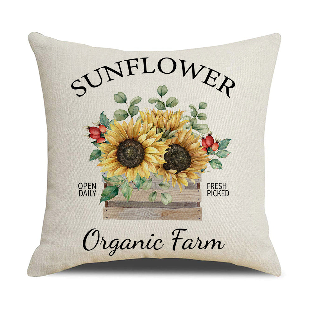 Cushion Cover with Sunflower Pattern Madigas