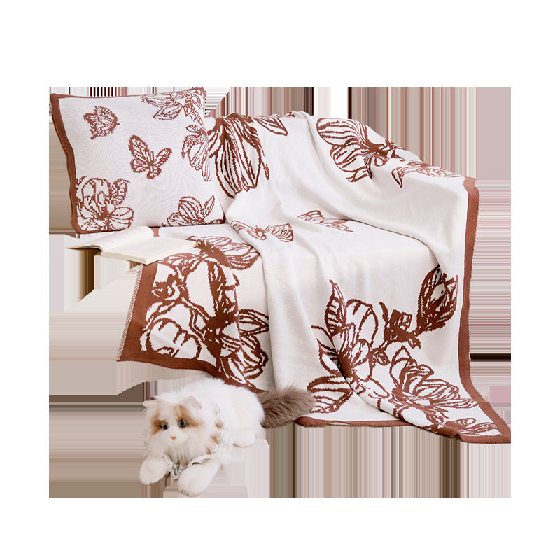 Decorative Throw Blanket with Floral Design Madigas