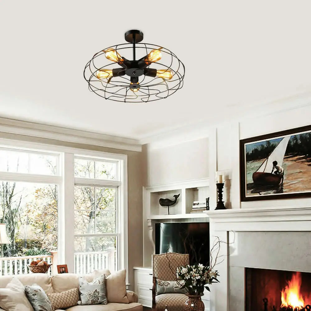 Retro Cage Ceiling Lamp