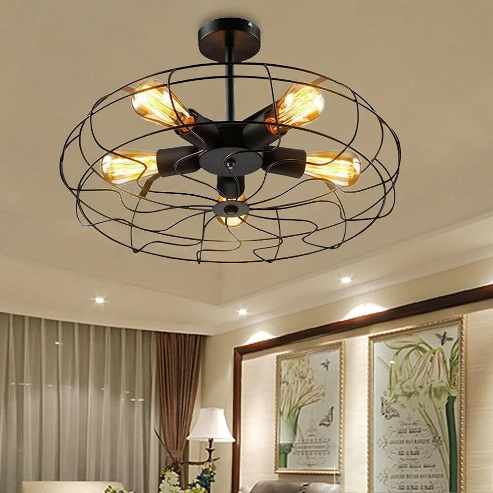Retro Cage Ceiling Lamp