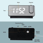 Madigas | Projection alarm clock with mirror display and large LED screen