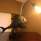 Retro Table Lamp Anglerfish Light with Flexible Lamp Head Artistic Table Lamps for Home Bar Café Home Art Decorative Ornaments