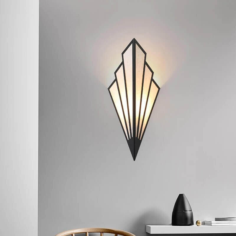 Fan-shaped Art Deco wall lamp