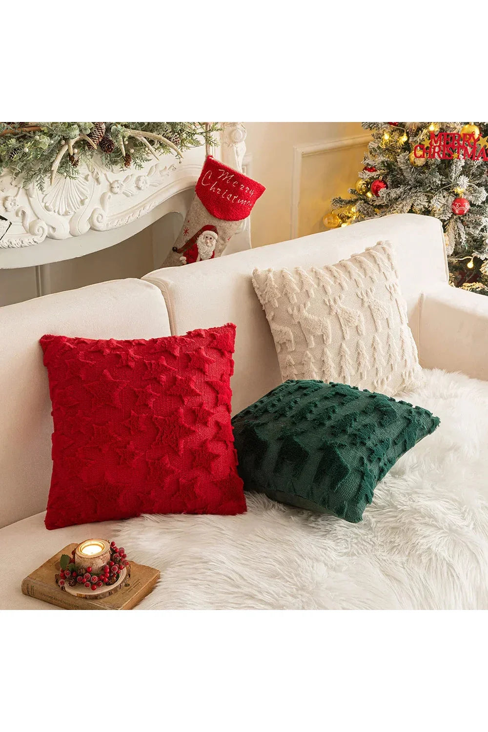 Plush decorative cushion cover | Madigas