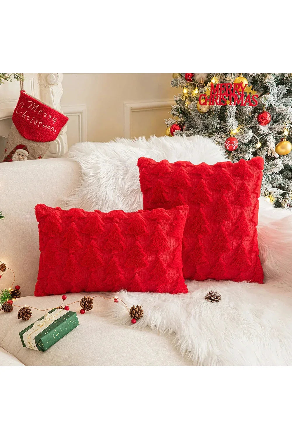 Plush decorative cushion cover | Madigas