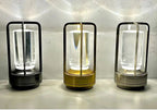 Portable wireless LED lantern with charging station