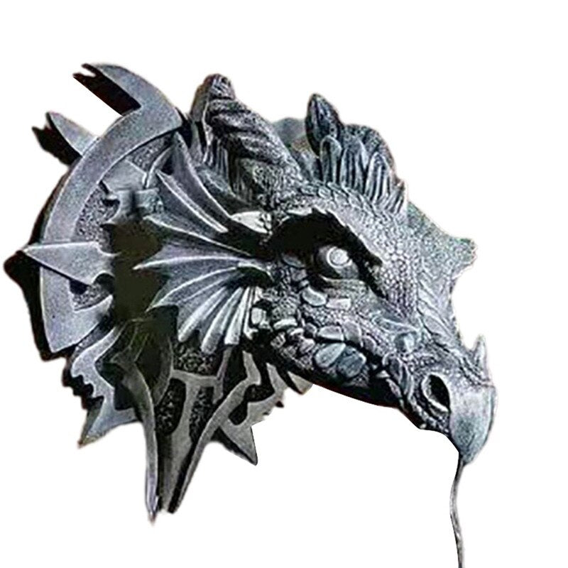 LED Lantern with Dragon Head made of Resin for Unique Halloween Decoration