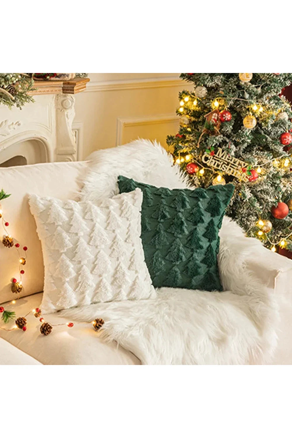 Plush decorative cushion cover | Madigas