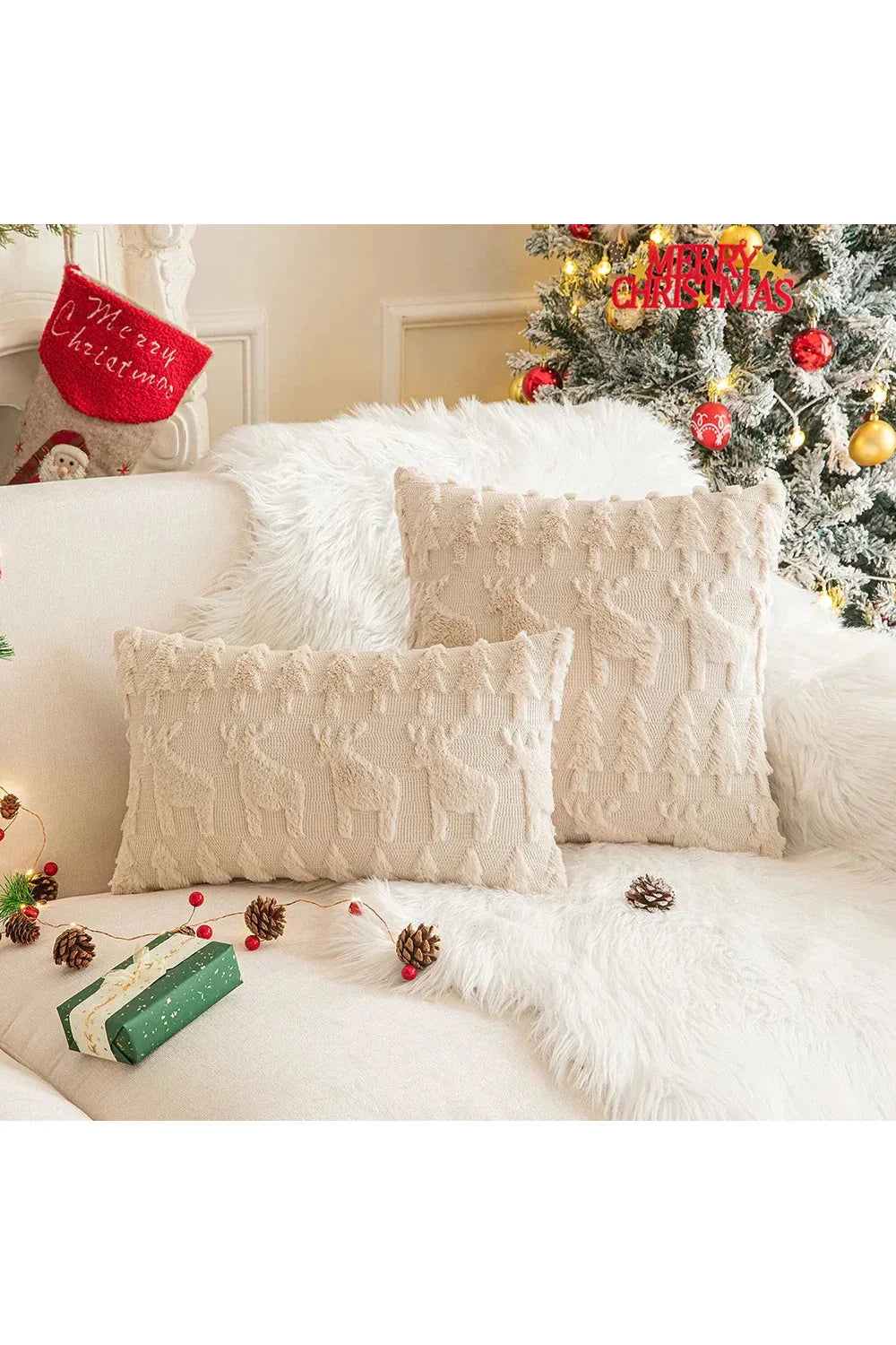 Plush decorative cushion cover | Madigas