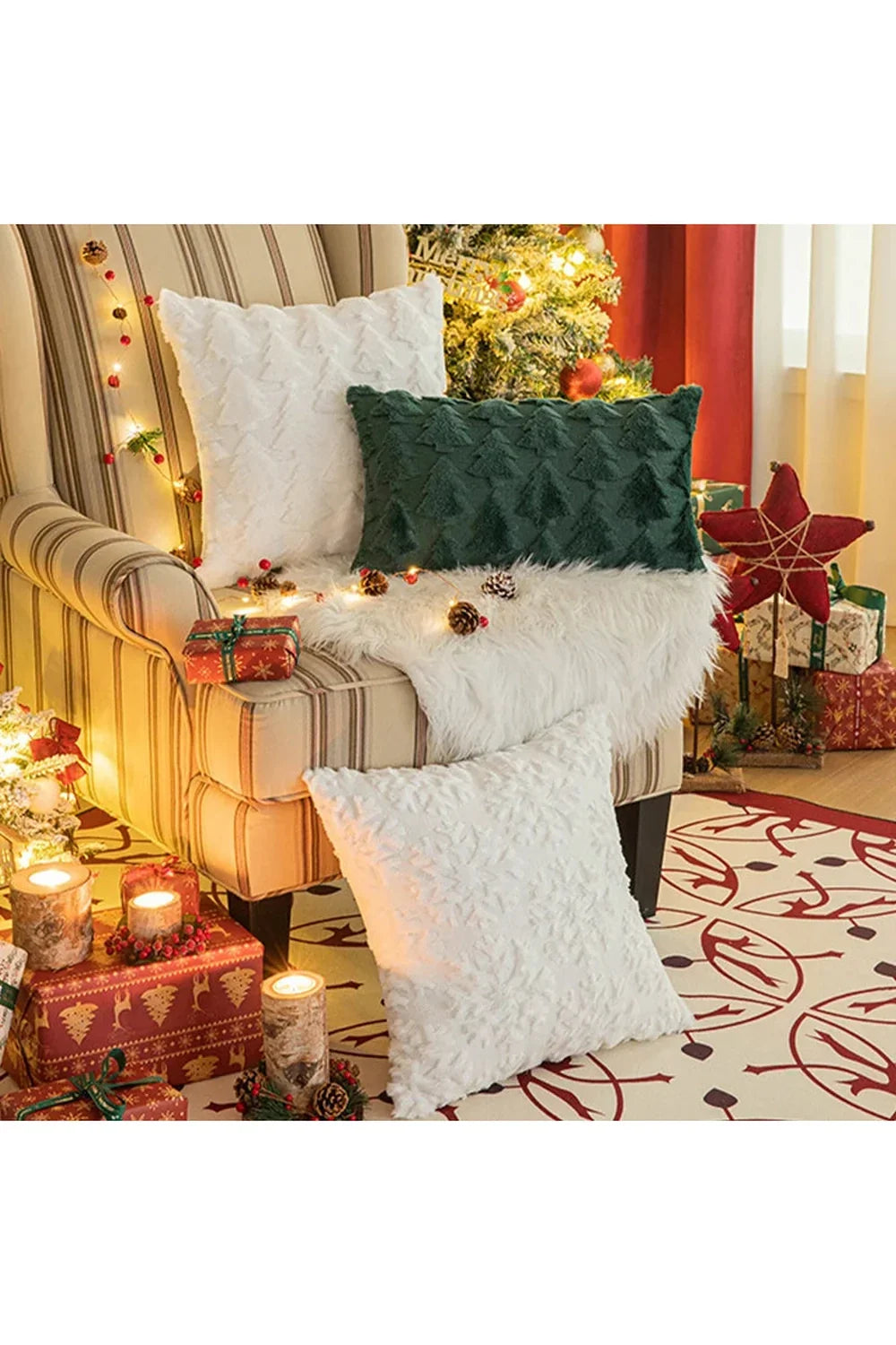 Plush decorative cushion cover | Madigas
