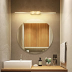 Modern Gold LED Wall Lamp – Bathroom Mirror Light with Touch Switch for Bedroom, Living Room, and Vanity Lighting | Madigas