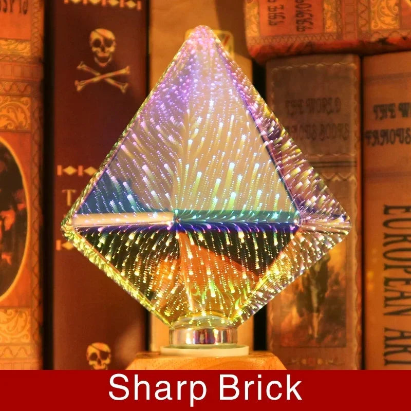 3D LED Lamp | Vintage Fireworks Effect Lamp with E27 Socket | 6W 85–265V | Decor, Party & Christmas Lighting | Auravia