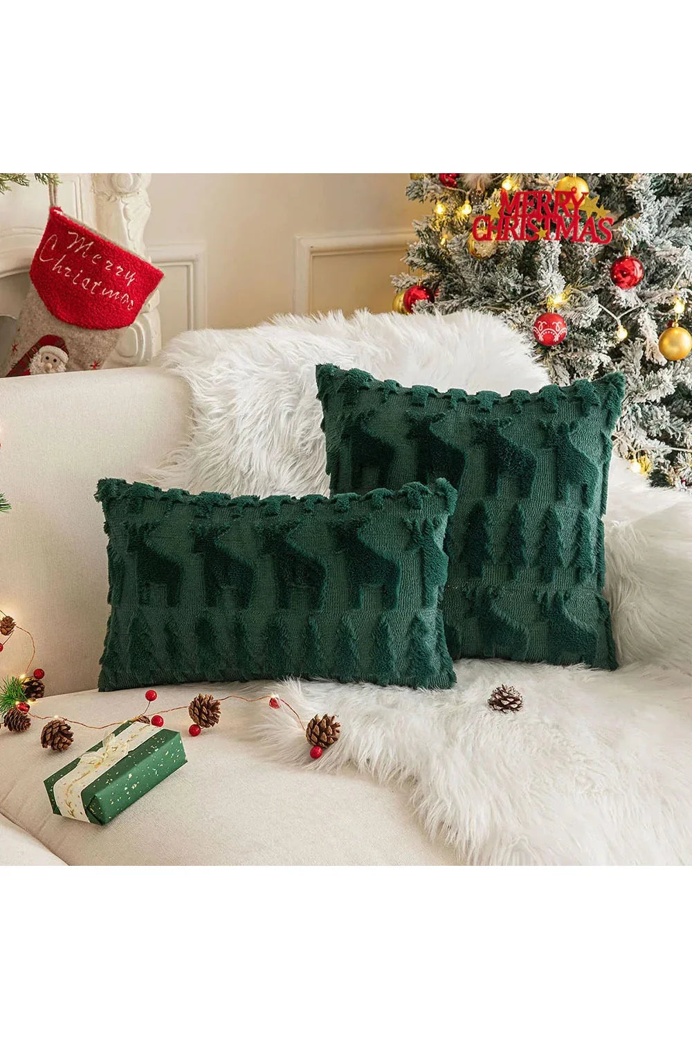 Plush decorative cushion cover | Madigas
