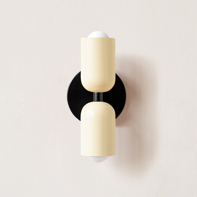 Cream double-headed LED wall lamps