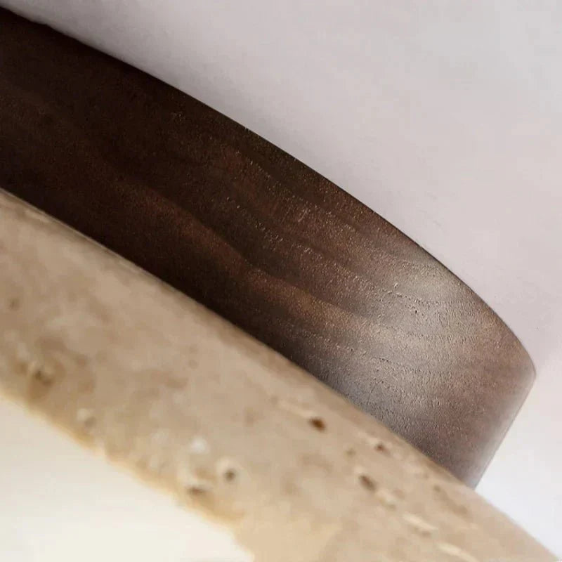 Travertine Ceiling Light - Refined Elegance - Soft Light - Unique Design