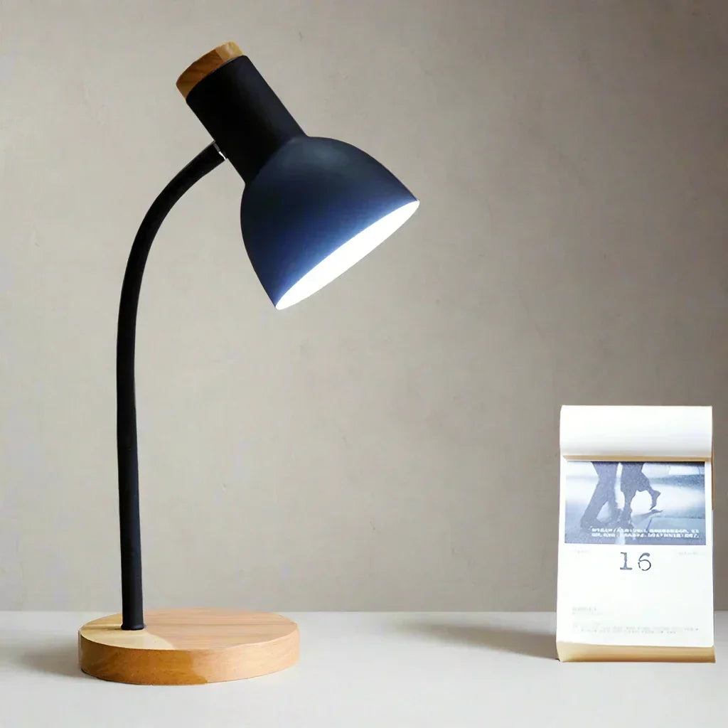 Autumn and Winter Lighting | Northern European Creative Wood Art Iron LED Desk Lamp - Moxie