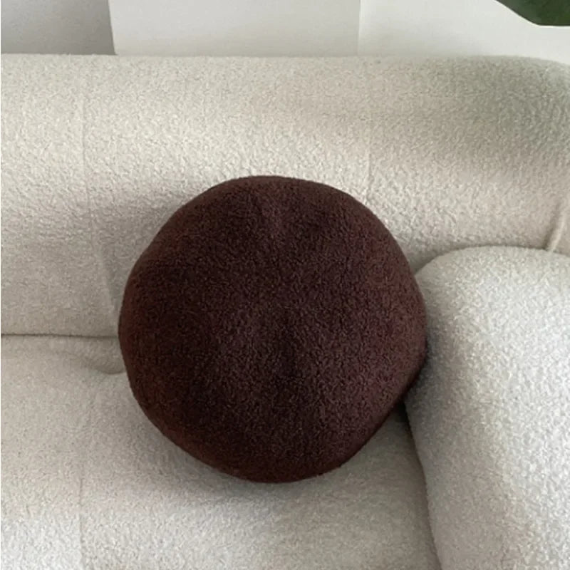 Nordic Bouclé Abstract Cushion – Minimalist Plush Pillow | Madigas