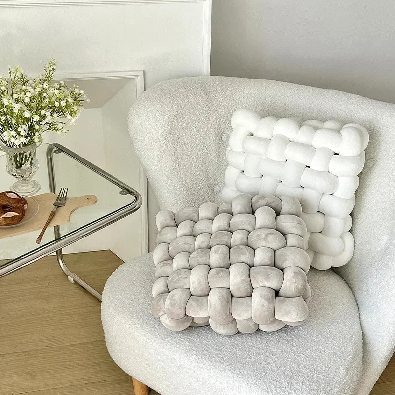 Chunky Woven Knot Cushion | Madigas